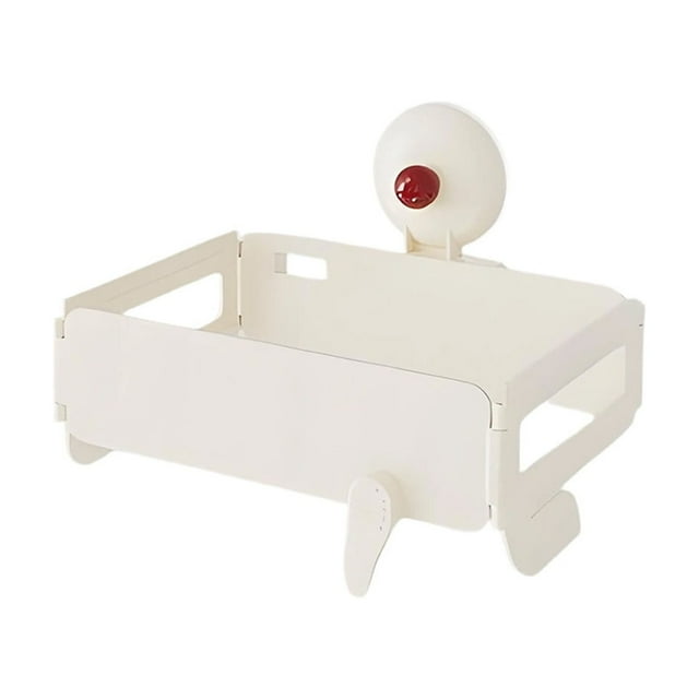 Hanging Trash Can for Kitchen Cabinet Door Suction Cup Foldable Holder, Wall Mounted Rack for Plastic Trash Bags for Bathroom Trash Can, Under Sink Storage