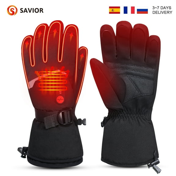 SAVIOR HEAT Battery Heated Gloves - Electric Hand Warmers for Men and Women, Indoor and Outdoor Use - Thermal Liners for Climbing, Hiking, Cycling in Winter