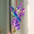 thumbnail image 6 of CREATITOY 5.9In Colorful Hummingbird Flower Suncatcher Hanging Ornament Home Window Decor, 6 of 6