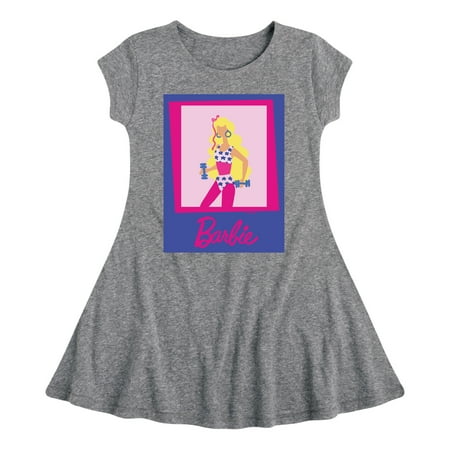 

Barbie - Fitness Barbie - Work Out - Toddler And Youth Girls Fit And Flare Dress