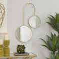 thumbnail image 2 of CosmoLiving by Cosmopolitan 18" x 28" Gold Wall Mirror, 2 of 7