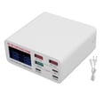 thumbnail image 2 of Estacia de Carga USB, Base de Carga Con Pantalla Digital PD QC3.0 de 6 Puertos de 100 W Para Teléfono iOS Pro, Protección Múltiple Con Pantalla Led Ignyfuga, Amplio, 2 of 7
