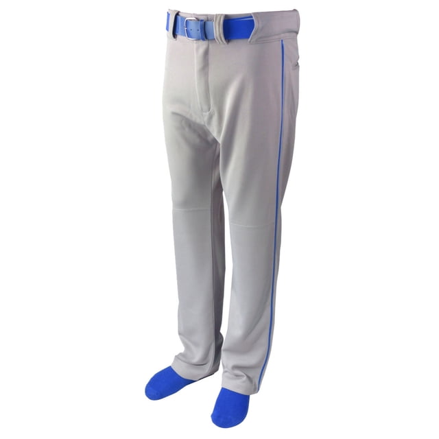 BASEBALL PANT W/ PIPING-GREY/ROYAL-AM