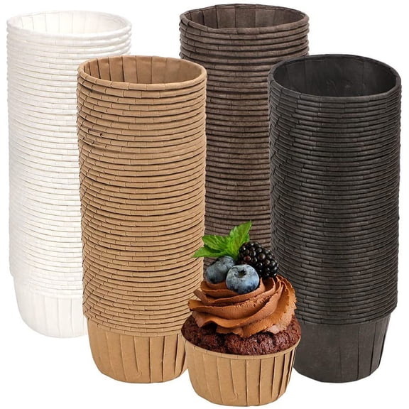 200 PCS Cupcake Liners Muffin Standard Size, Baking Cups Greaseproof Wrappers Paper Cupcake Holders for Wedding Birthday Party Baby Showers Bakery Gift