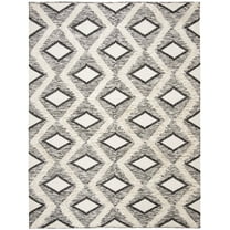 SAFAVIEH Kenya Lucius Abstract Area Rug, Black/Ivory, 9' x 12'