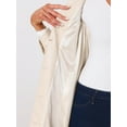 thumbnail image 5 of DARING DIVA Women's Notched Lapel Collar Steampunk PU Coat Outwear L Cream White, 5 of 6