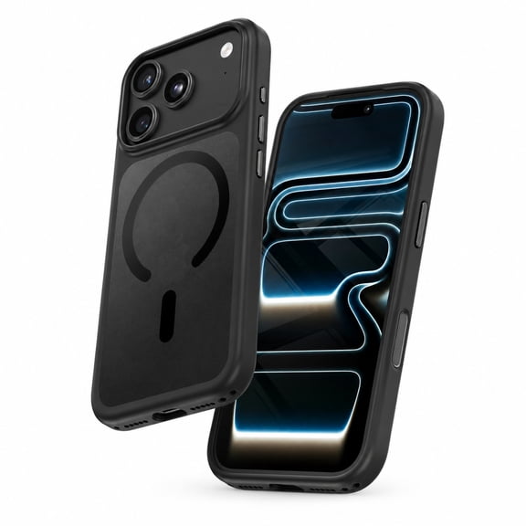 Becova Magnetic Case for iPhone 18 Pro Max, Compatible with MagSafe, Translucent Hard Matte Back Cover, Slim Lightweight Shockproof Bumper, Black
