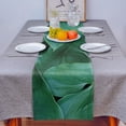 thumbnail image 4 of Table Runner Dresser Scarves 72 Inch Long, Rustic Green Leaves Summer Tropical Plant Linen Dining Table Runners Farm Country Style Tabletop Scarf for Wedding Holiday Party Kitchen, 4 of 7