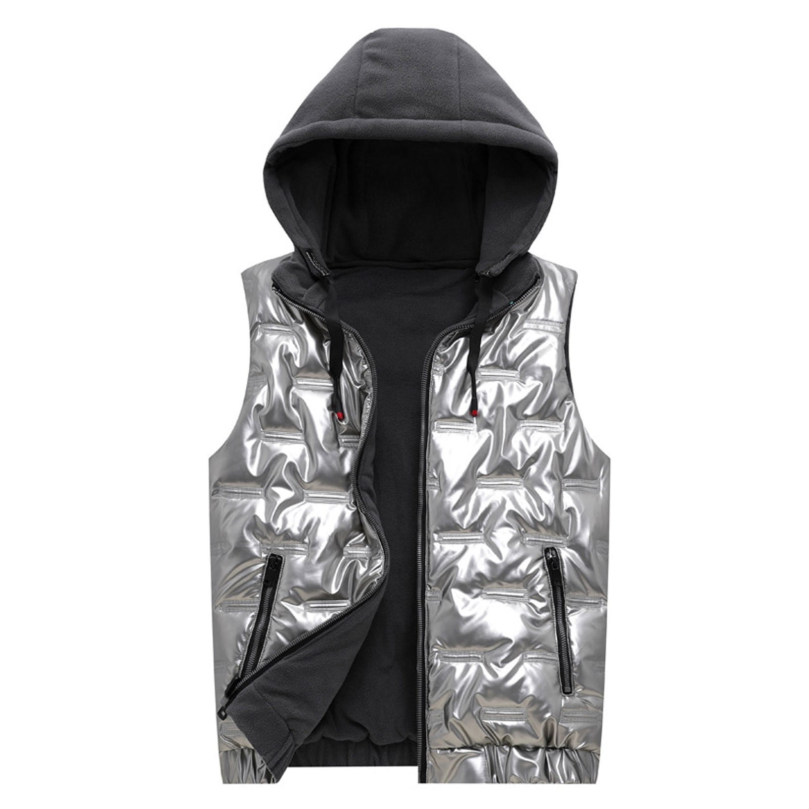 Kids Hooded Gilets Down Body Warmers Vest Reversible Jacket Sleeveless Camouflage Winter Coat