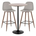 thumbnail image 5 of Pebble 3-Piece Mid-Century Modern Pub Set in Blue by LumiSource, 5 of 5