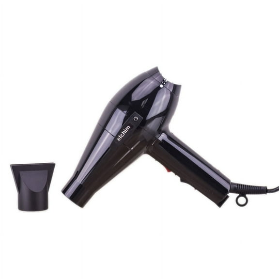 Color : Black , Elchim 2001 Professional Hair Dryer (Made in Italy) , Hair Scalp Head - Pack of 1 w/ SLEEKSHOP Teasing Comb