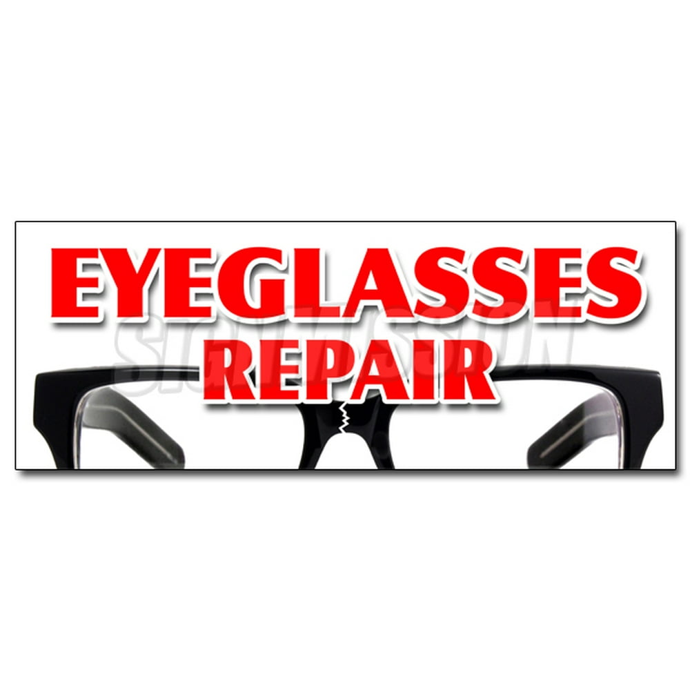 12" EYEGLASS REPAIR DECAL sticker optometrist eye exam dr doctor