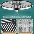 thumbnail image 4 of 10-Inch High Pressure Shower Head with Strong Water Output | Oversized Panel Design | ABS Material in Black or Silver | Easy Installation No Tools Needed, 4 of 6