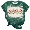 thumbnail image 2 of Cavosen Christmas Cute Tops for Women Short Sleeve Xmas Santas Print Shirts Tunic Crew Neck Casual Loose Dressy Blouse Fashion Festival Tees Holiday T Shirts Fall Winter Tops, 2 of 4