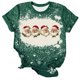 thumbnail image 1 of Navidad Tops de Mujer, Cuello Redondo Camiseta de Manga Corta con Estampado de Vacaciones, Blusa de Moda Casual, 1 of 4
