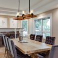 thumbnail image 2 of Rustic Farmhouse Chandelier with Seeded Glass - Adjustable 6-Light Wood & Hemp Pendant for Kitchen Island & Dining Room, 2 of 9