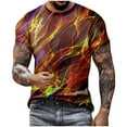 thumbnail image 2 of Palato Mens T Shirts,Men Fashion Casual 3D Digital Printing Sports Short Sleeve Summer Casual Tops, 2 of 5