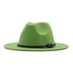 thumbnail image 2 of Sombrero de Jazz elegante a la moda de estilo coreano, cinturón de cuero para primavera y otoño e invierno, sombrero de Jazz informal de lana a la moda para mujer, 2 of 6