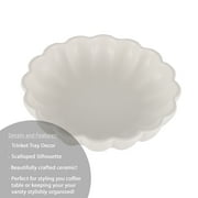 Mainstays Scalloped White Decorative Tabletop Bowl
