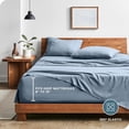 thumbnail image 4 of Washed King Sheet Set Premium UltraSoft Microfiber Bed Sheets Double Brushed Hypoallergenic Stain (King Washed Pebble Beach), 4 of 7