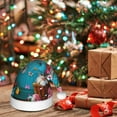 thumbnail image 6 of Disketp Whimsical Cats and Flowers Scene Christmas Hat, Santa Hat, Xmas Holiday Hat for Adults, Unisex Classic Santa Hat for Xmas New Year Party Headwear, 6 of 6