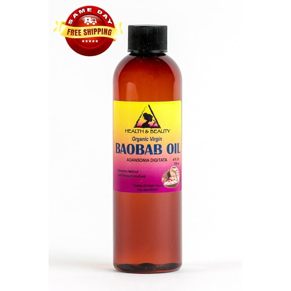 Baobab Oil Unrefined Organic Extra Virgin Cold Pressed Prime Fresh Pure 4 oz