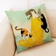 thumbnail image 3 of 4 Uds funda de almohada de gato funda de almohada de lino decoración de sofá cama funda de almohada de vacaciones 45x45cm JAMW Sencillez, 3 of 4