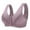 Purple, variant on Xmarks 3 Packs Women's Front Closure Cotton Bra Button Snap Closure Comfort Wireless Pure Bras Full Coverage Wirefree Push Up Bralettes