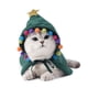 thumbnail image 2 of Disfraz de Navidad para mascotas, capa de Navidad para cachorros con estrella y pompones, capa de Papá Noel para gato con sombrero de Papá Noel, vestido de fiesta para Cosplay (L), 2 of 4
