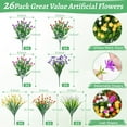 thumbnail image 5 of Waipfaru 26 Bundles Artificial Flowers for Outdoors,UV Resistant Fake Plants Flowers Greenery Shrubs Plants for Decoration Outside Plants Home Garden Decor, 5 of 10