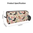 thumbnail image 3 of Bolsa de maquillaje YISHOW Floral Dachshund Travel Organizer para mujer, 3 of 9
