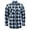 #6 - White/Blue/Black, variant on Men’s Premium Cotton Button Up Long Sleeve Plaid Comfortable Flannel Shirt (#5 - White/Black, L)