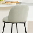 thumbnail image 4 of Spruce & Spring Counter Height Swivel Bar Stool with Metal Frame Set of 2, Linen, 4 of 18