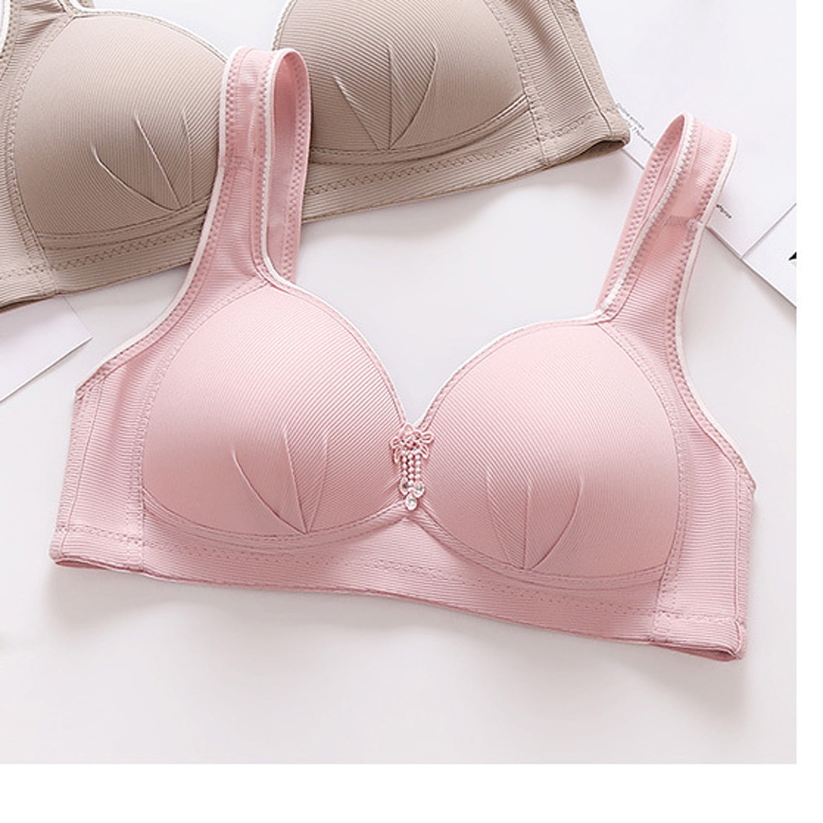 Hesxuno Push Up Bras Womans Fashion Front Closure Rose Beauty Back Wire  Free Push Up Hollow Out Bra Underwear