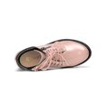 thumbnail image 5 of BLISSFUL STEP Women's Boot Rounded Toe Side Zip Combat Block Heel Ankle Boots Pink 6, 5 of 8