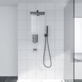 thumbnail image 3 of Single-Handle 3-Spray High Pressure Tub and Shower Faucet with 12 in. Shower Head in Black (Valve Included), 3 of 7