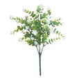 thumbnail image 3 of chaungfeng 1PC Outdoor Artificial Plant Fake Stems Plants, 13inch Faux Plastic Greenery for Indoor Outside Hanging Garden Porch Window Box Home Wedding Farmhouse for Patio (White), 3 of 4