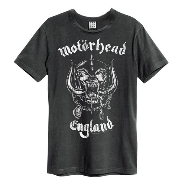 Amplified - Camiseta England Motorhead para Adultos Unisex (Carbón)