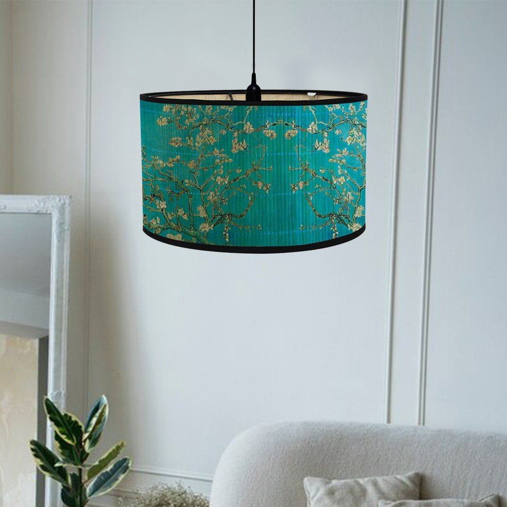 Round Lampshades, Vintage Drum Lampshade Pendant Lamp Shade Light Cover Home Decorative for Table Lamp, Bedside Lamp, Floor Lamp
