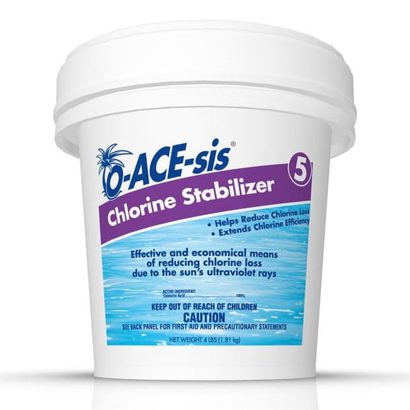 O-ACE-SIS 8191827 Stabilisateur de Chlore en Granules de 4 Lb - Lot de 8