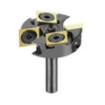 thumbnail image 1 of SpeTool 1/4 Inch Shank 1-1/4" Cutting Diameter Spoilboard Surfacing Router Bit 2+2 Inserts Cutter Planing Bit Flycutter with ATS Coated Insert, 1 of 8