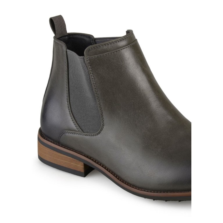 Vance Co Boots Mens 12 M Landon Dress Chelsea Black Faux Leather Ankle Shoes NEW Vance Men main image 3