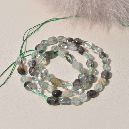 ERDOUY 5 pieces 6 * 9mm transparent mixed color irregular shaped natural crushed stone crystal natural stone semi-finished DIY jewelry accessories