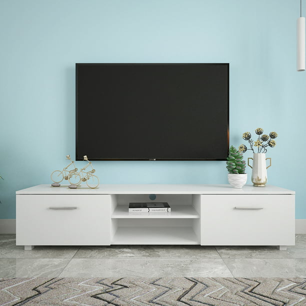 Console Tv Cabinet With 2 Storage Cube, Tv Stand With Storage Cubes