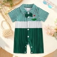thumbnail image 4 of Povozer Short Sleeve Bodysuit Baby Clothes Boy Boys Fashion Cotton Long-Sleeve Bodysuits Infant Boy Bodysuits,Size 0-3 Months,Dark Green, 4 of 7