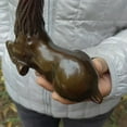thumbnail image 5 of Vintage style Peaceful Red Copper Deer Sculpture Model Figure Figurine Statue Decor Copper Decorative Lucky Sika Deer,Elk moose Ornament, 5 of 6