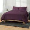 Regency 300 Thread Count Long Staple Cotton Solid 3 Piece Duvet Cover | 1 Duvet Cover + 2 Pillow Shams