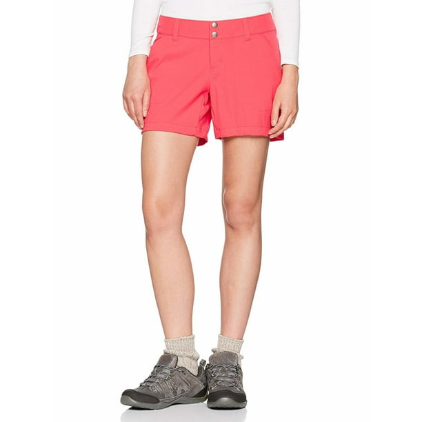 Columbia Columbia Womens Size 4 Active Fit Omni Shield Saturday Trail Shorts 5 Inseam Red Camellia Pink Walmart Com Walmart Com