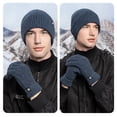 thumbnail image 3 of Conjunto de guantes con pantalla táctil y gorro cálido de invierno, 3 of 5