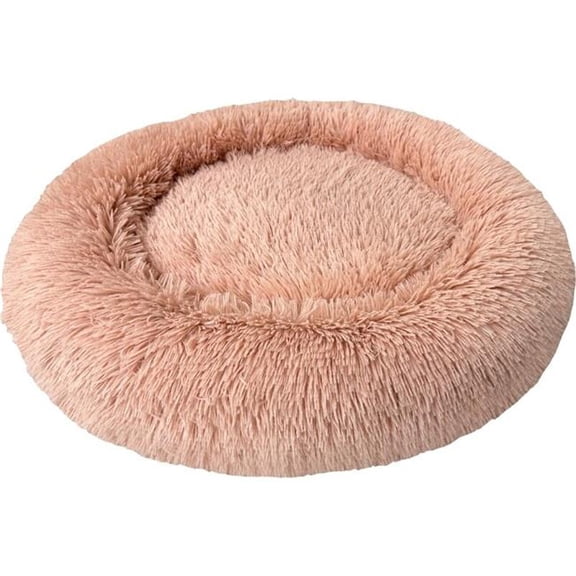 Spot 31153 Spot Sleep Zone Round Faux Fur Bed - Dusty Rose - 27 in.